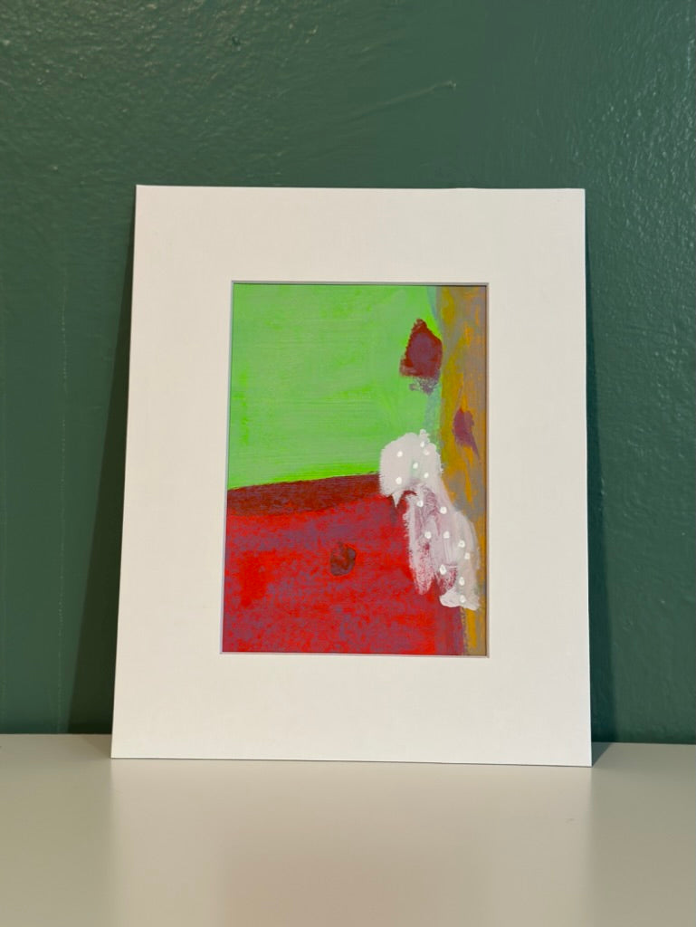 Color Study (Green & Red No. 5) - 5x7" on Paper