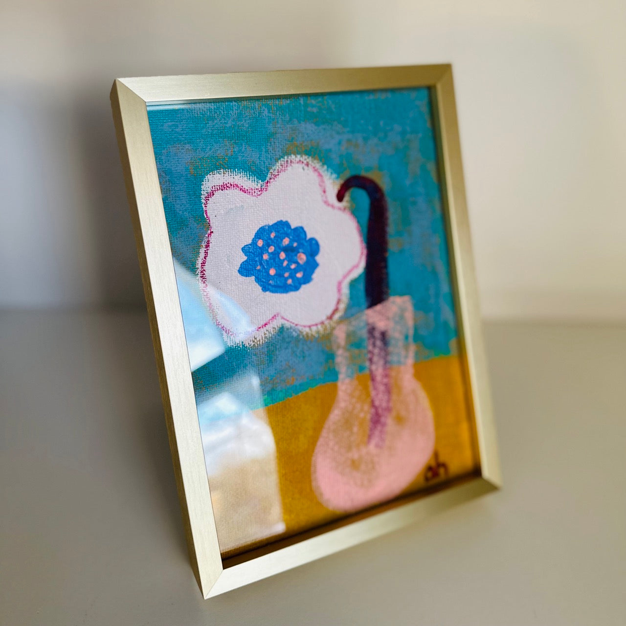 Joyful Vase No.4 • Framed 5x7" Mixed Media