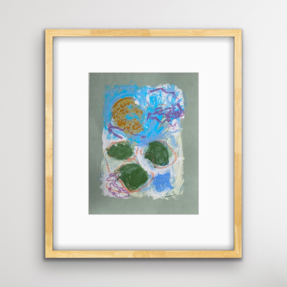 Fortune - Lily Pads 14, 9x12" Mixed Media on Paper