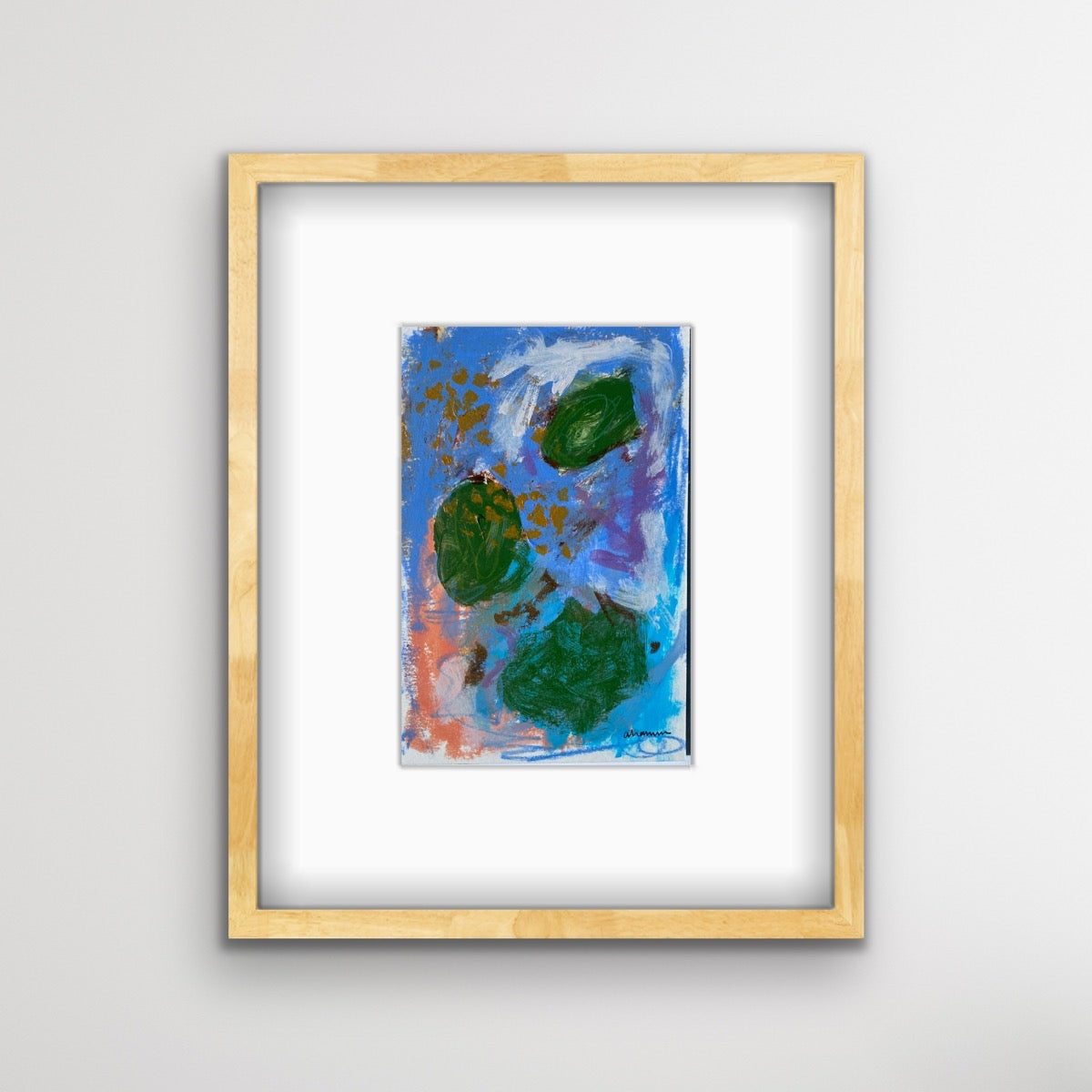 Yield - Lily Pads 6, 4x6" Mixed Media on Paper