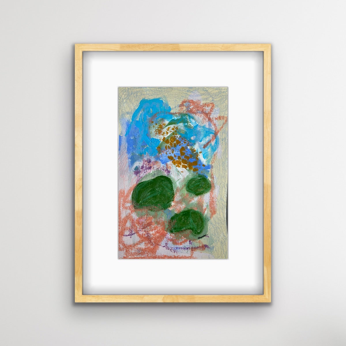 Embracing - Lily Pads 10, 6x9" Mixed Media on Paper